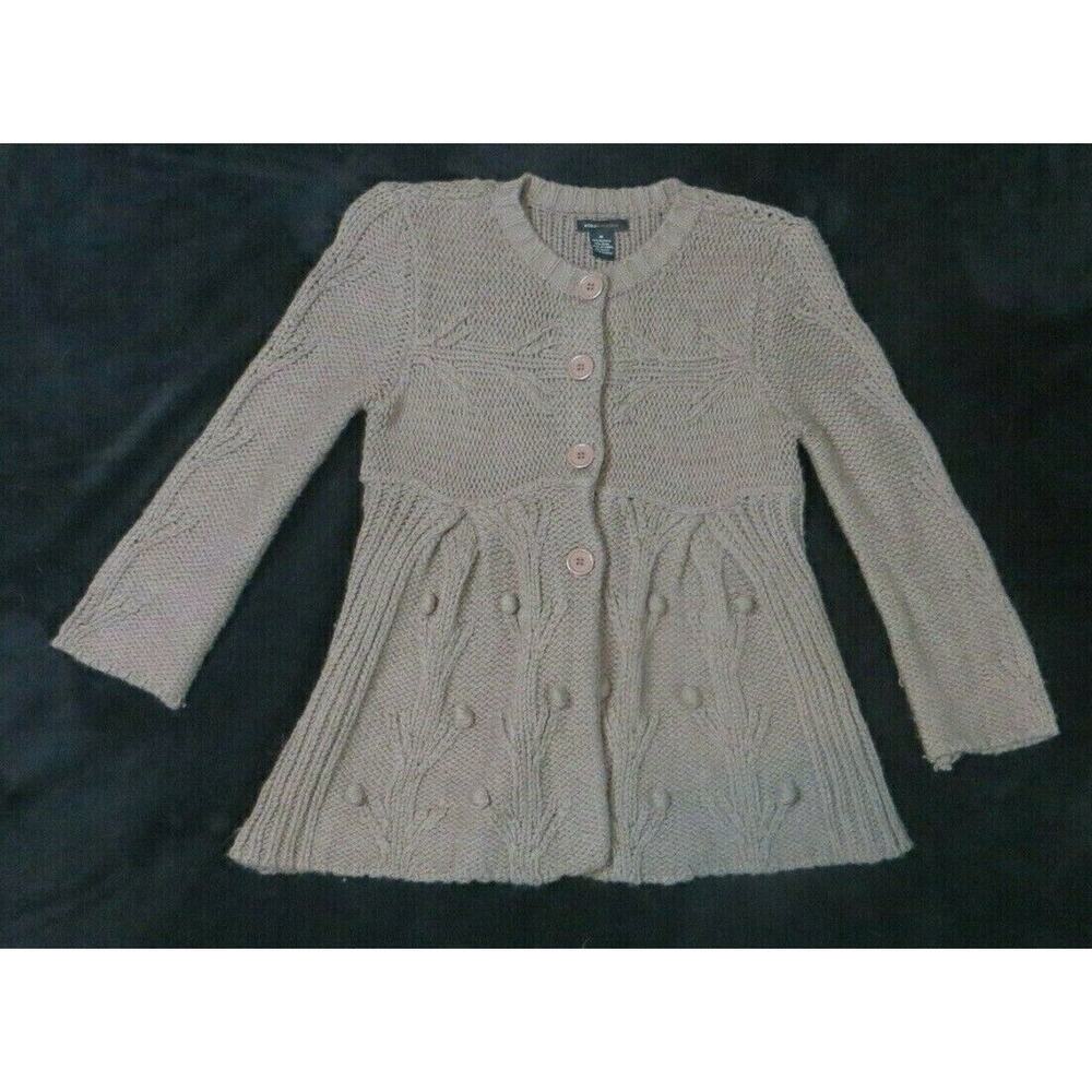 BCBG MAXAZRIA SWEATER CARDIGAN BROWN SIZE M MEDIUM